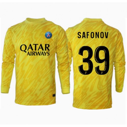 Moški Nogometni dresi Paris Saint-Germain Matvei Safonov #39 Vratar Tretji 2024-25 Dolgi Rokav